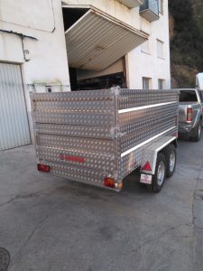 remolque carga 2 ejes aluminio